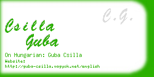 csilla guba business card